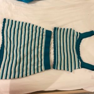 Turquoise crochet set